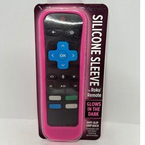 CoreAudio Glow in the Dark Pink Silicone Sleeve for Roku Remote NEW